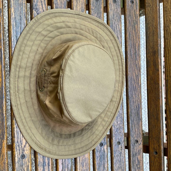Tilley canvas Tan Outdoor Hat 7 1/8 outback cap - Picture 5 of 14